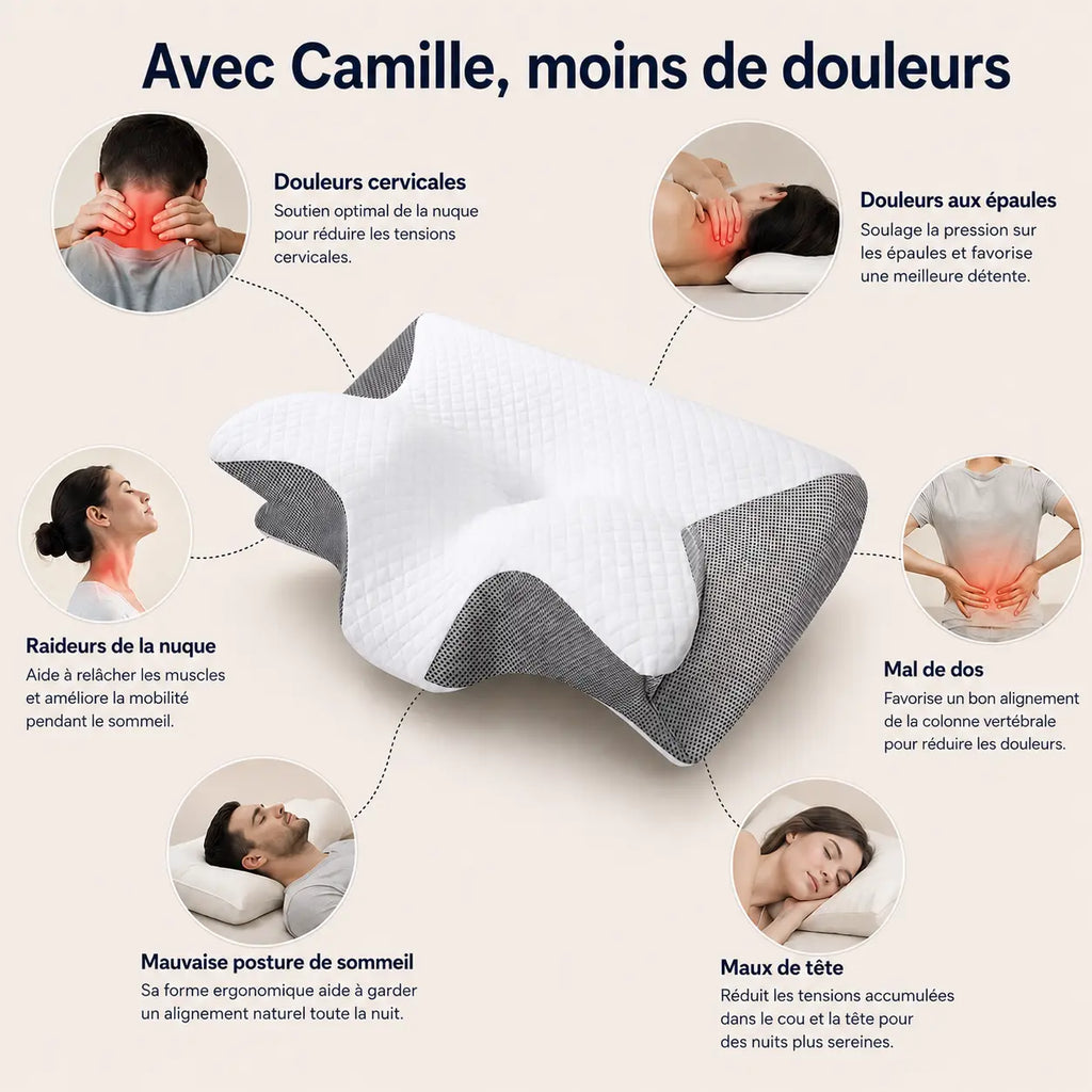 Oreiller ergonomique cervical Camille